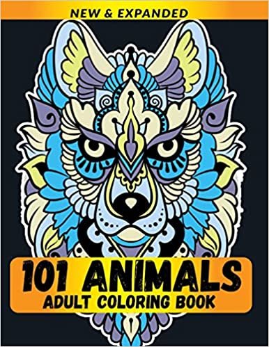 101 Animals Adult Coloring Book: An Adult Coloring Book with Fun, Easy, and Relaxing Coloring Pages indir