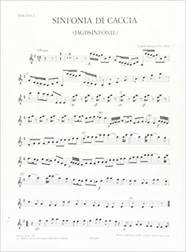 Sinfonia di caccia G-Dur: "Jagdsinfonie". Orchester. Violine I. (Prae Classica)