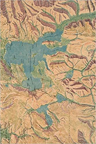 1914 Map of Yellowstone National Park - A Poetose Notebook / Journal / Diary (50 pages/25 sheets) (Poetose Notebooks) indir
