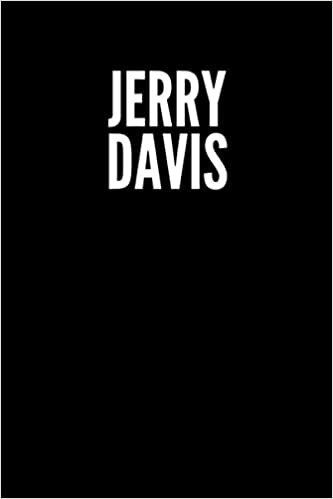 Jerry Davis Blank Lined Journal Notebook custom gift: minimalistic Cover design, 6 x 9 inches, 100 pages, white Paper (Black and white, Ruled) indir