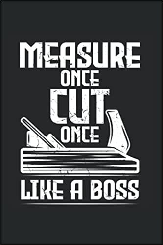 Measure Once Cut Once Like A Boss: College Ruled Lined Measure Notebook for Workers or Engineers (or Gift for Carpenters or Woodworkers)