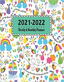 Weekly & Monthly Planner 2021-2022: Two Year Planner Calendar Organizer, Pretty 24 Months Agenda, car Cover (2021-2022 planner) indir