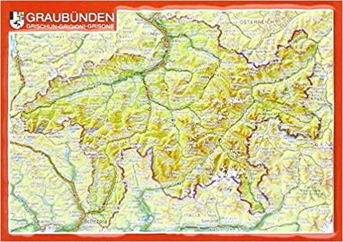 Reliefpostkarte Graubünden