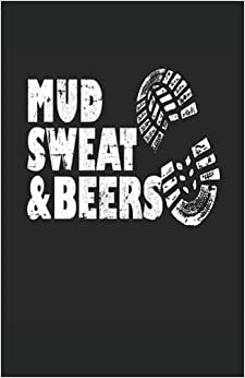 Mud Sweat And Beers Carrera de obstáculos OCR: Cuaderno punteado, DIN A5 (13,97x21,59 cm), 120 páginas, papel color crema, cubierta mate