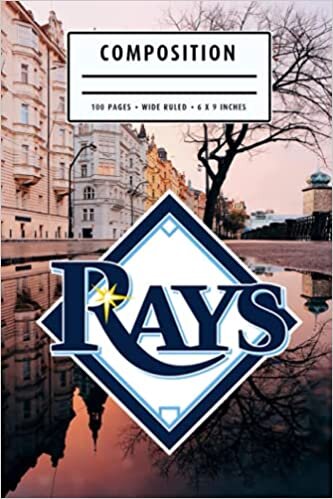 Composition: Tampa Bay Rays Camping Trip Planner Notebook Wide Ruled at 6 x 9 Inches | Christmas, Thankgiving Gift Ideas | Baseball Notebook #23