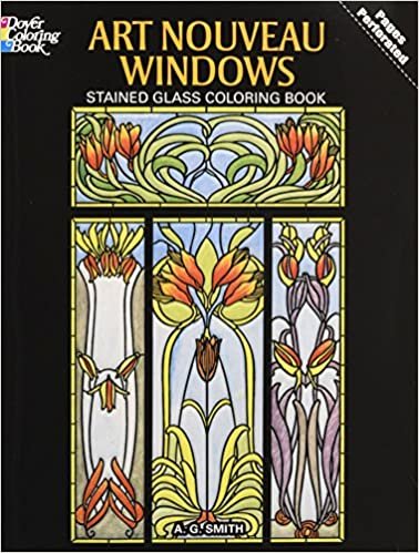 Art Nouveau Windows Stained Glass Coloring Book (Dover Stained Glass Coloring Book)