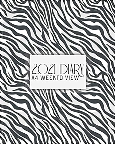 2021 Diary A4 Week To View: Cow Animal Print Cover | Weekly & Monthly To View Dated Planner Calendars Agenda Organiser Lined Notebook Journal With To ... Lovers Gift For Women Girl Mom | Boys | Men