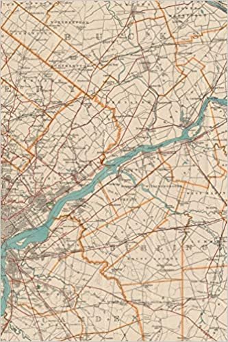 1899 Cyclists' Road Map of the Philadelphia District - A Poetose Notebook / Journal / Diary (50 pages/25 sheets) (Poetose Notebooks) indir