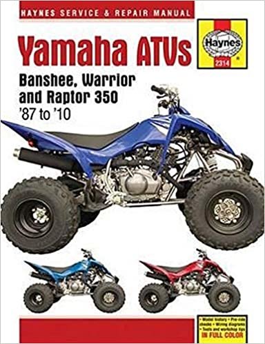 Yamaha Banshee Warrior & Raptor ATVs 1987 - 2010 (Haynes Service & Repair Manual)