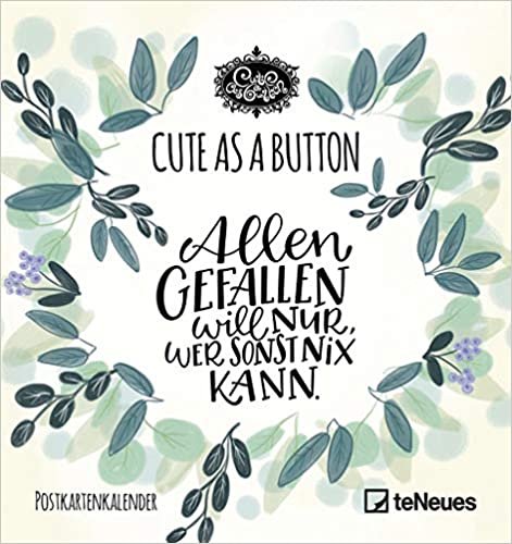 Cute as a button 2021 - Postkarten-Kalender - Kalender-mit-Postkarten - zum-raustrennen - 16x17