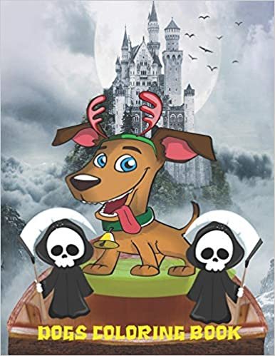 Dogs Coloring Book: Cute Dogs Coloring pages for kids Ages 4-8 ( Happy Halloween ) 110 Pages 8.5*11