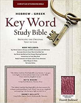 The Hebrew-Greek Key Word Study Bible: CSB Edition, Burgundy Genuine Indexed (Key Word Study Bibles)