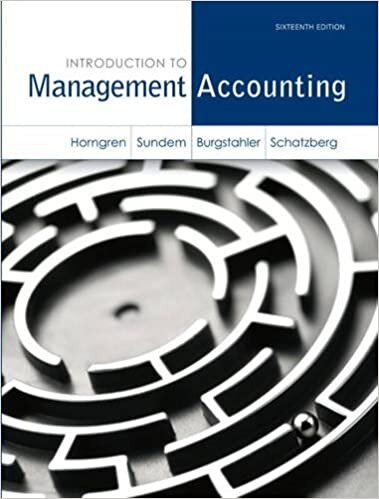 Introduction to Management Accounting (Myaccountinglab)