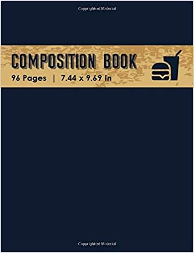 Composition Book: Composition Book Wide Ruled and Lined 96 Pages (7.44 x 9.69 inches), Can be used as a notebook, journal, diary - Food indir