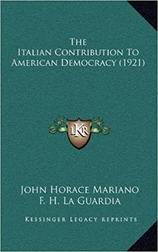 The Italian Contribution to American Democracy (1921)