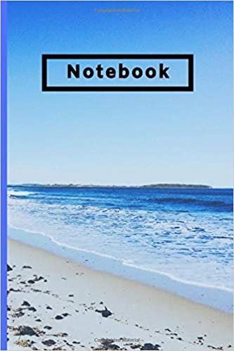 NOTEBOOK: Ocean shore Cover, 120 Lined Blank Pages Notepad, Journal.