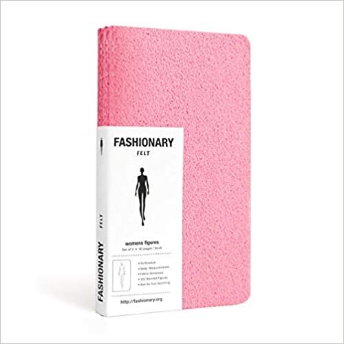 Fashionary Mini Felt Pink Womens Sketchbook A6 (Set of 3) indir