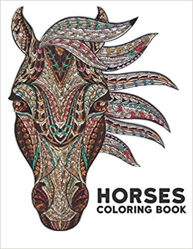 Horses Coloring Book: Stress Relieving Horses 50 One Sided Horses Designs to Color Coloring Book for Adult Gift for Horses Lovers Adult Coloring Book For Horse Lovers Men and Women