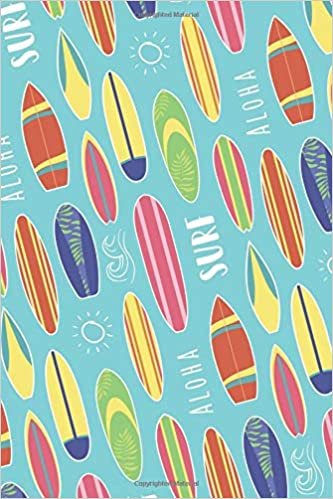 Surfboards: 6x9 Lined Writing Notebook Journal, 120 Pages