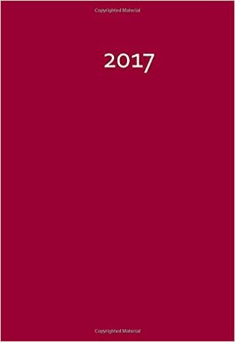 Mini Kalender 2017 - Rubinrot: ca. DIN A6, 1 Woche pro Seite