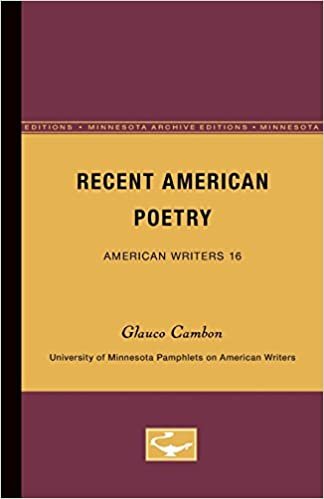 Recent American Poetry - American Writers 16: University of Minnesota Pamphlets on American Writers (University of Minnesota Pamphlets on American Writers (Paperback))