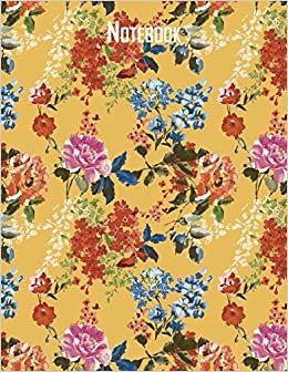 Notebook: Vintage Retro Floral Journal Book College Ruled Lined Page For Kids Girl Boy Women Lady Great For Writing Lovely Cute Diary Record ... 8.5 x 11 Inches, Paperback (Vol. 4)