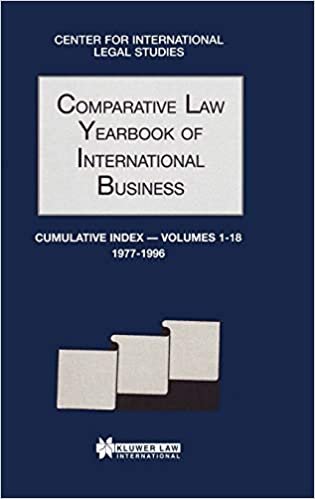Comparative Law Yearbook of International Business: Cumulative Index: V.1-28, 1977-1996