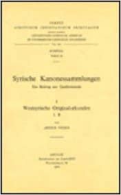 GER-SYRISCHE KANONESSAMMLUNGEN (Corpus Scriptorum Christianorum Orientalium, Band 317)