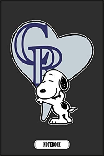 Snoopy Hugs The Colorado Rockies Heart MLB Camping Trip Planner Notebook MLB.
