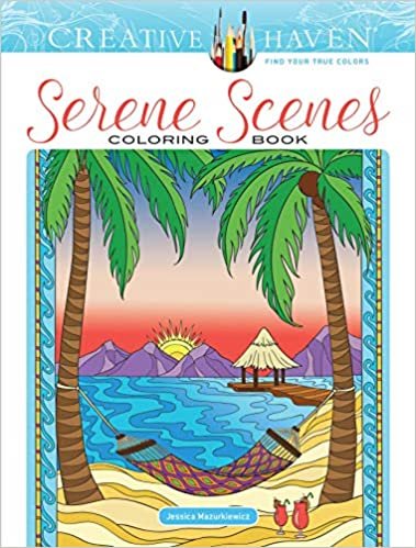 Creative Haven Serene Scenes Coloring Book (Adult Coloring) (Creative Haven Coloring Books) indir