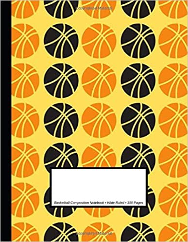 Basketball Composition Notebook: Wide Ruled | 100 Pages | One Subject Notebook | Yellow (8.5 x 11 inches) indir