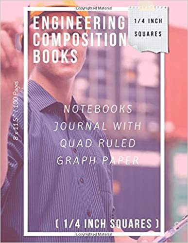 Engineering Composition Books Notebooks Journal With Quad Ruled Graph Paper ( 1/4 Inch Squares ): Thick 100 Sheets 8.5x11 Large Box Elementary Squared Grid Graphing Notebook Writing For Math 5 Star indir