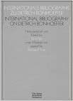 Internationale Bibliographie zu Dietrich Bonhoeffer; International Bibliography on Dietrich Bonhoeffer