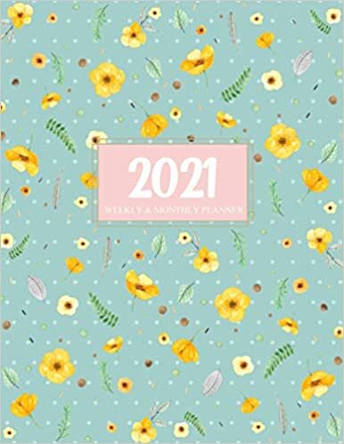 2021 Weekly & Monthly Planner: Planner Journal Notebook + Coloring Pages for Women, Calendar Schedule + AgendaOrganizer, January to December, ... 198 pages, Unique Gift ideas for Your Family