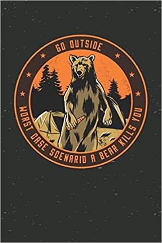 Go Outside Worst Case Scenario A Bear Kills You: Graph Paper Notebook, 6x9 Inch, 120 pages indir