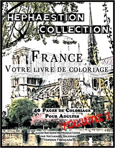 Hephaestion Collection – France Votre Livre de Coloriage: 40 Adult Coloring Pages - Volume 1 - Illustrations/reproductions by Nathanaël Valerian