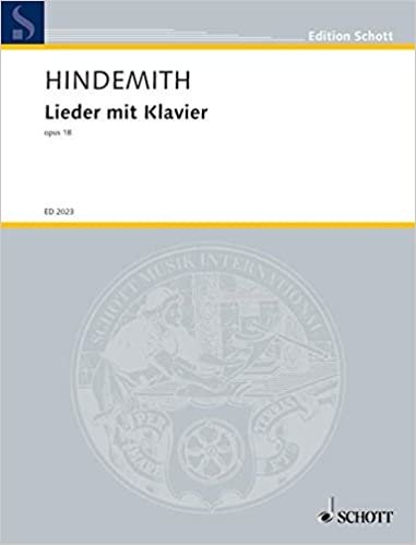 Lieder mit Klavier: op. 18. Sopran und Klavier. (Edition Schott) indir