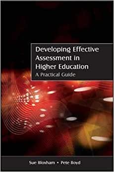 Developing effective assessment in higher education: a practical guide: A Practical Guide indir