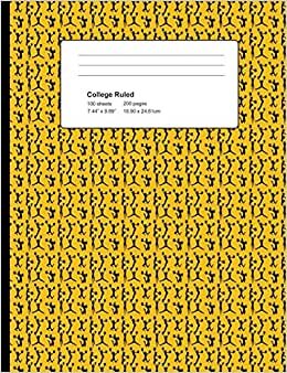 College Ruled 200 Pages: Orange Cheerleader Composition Notebook, Cute Cheerleader Pattern College Composition Book, Notebook For Cheerleaders