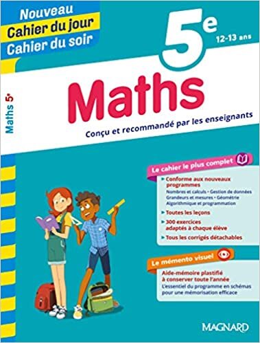 Cahier du jour / Cahier du soir - Maths 5e (Jour soir Cahiers collège)