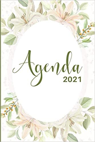 Agenda 2021: Agenda Journalier et semainier 2021 - 12 mois de janvier à décembre 2021 - format A5 | Cadeau nouvel an 2021 | Agenda calendrier homme et ... avec Couverture Fleur Feuille de Palmier