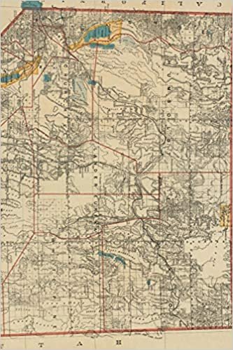 1894 Map of Nevada - A Poetose Notebook / Journal / Diary (50 pages/25 sheets) (Poetose Notebooks) indir