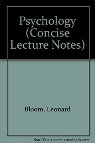 Cln;Psychology (Concise Lecture Notes)