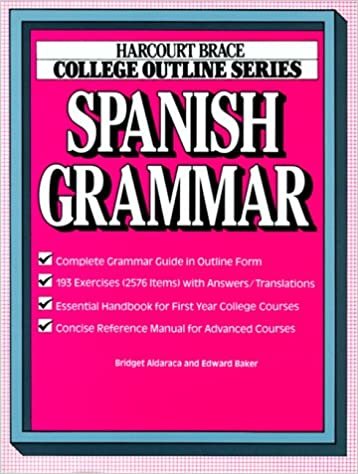 Spanish Grammar: (College Outline Series) (Books for Professionals) indir
