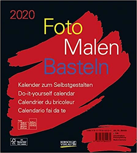 Foto-Malen-Basteln Bastelkalender schwarz 2020