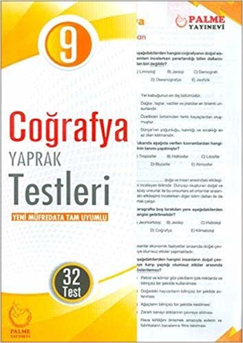 Palme Yayınları 9. Sınıf Coğrafya Yaprak Testleri