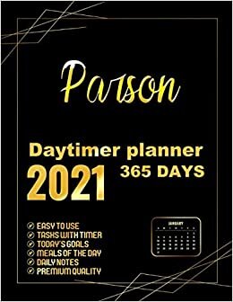 Parson Daytimer planner 2021: 365 Days planner, Schedule Organizer, Appointment Agenda Gifts for Business Coworkers, 8.5x11