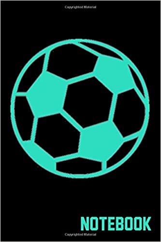 Notebook: Teal Blue Soccer Ball : Wide Ruled Composition Notebook