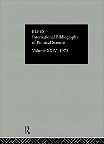IBSS: Political Science: 1975 Volume 24 (International Bibliography of the Social Sciences C): XXIV