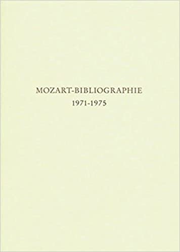 Mozart-Bibliographie: 1971-1975